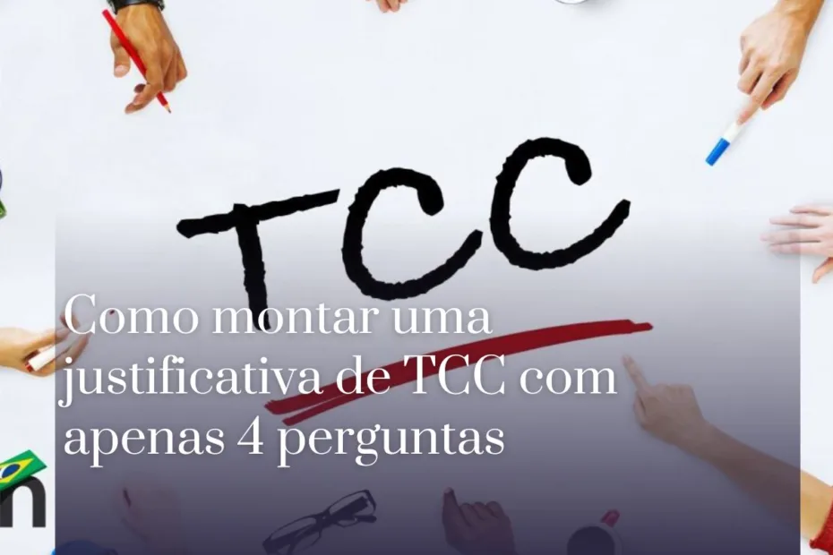 Como montar uma justificativa de TCC com apenas 4 perguntas